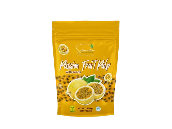 Doypack; Frozen passion fruit pulp with seeds - 99,9G x 10 Units